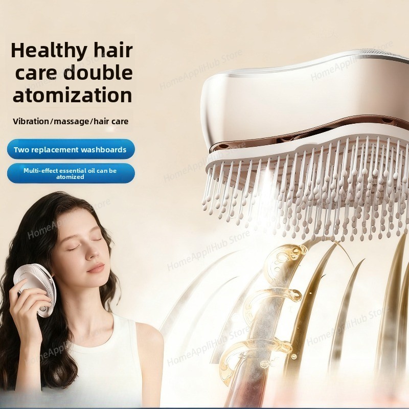 Hair Care Essential Oil Atomizing - Massage Comb Electric Spray Massager Essential