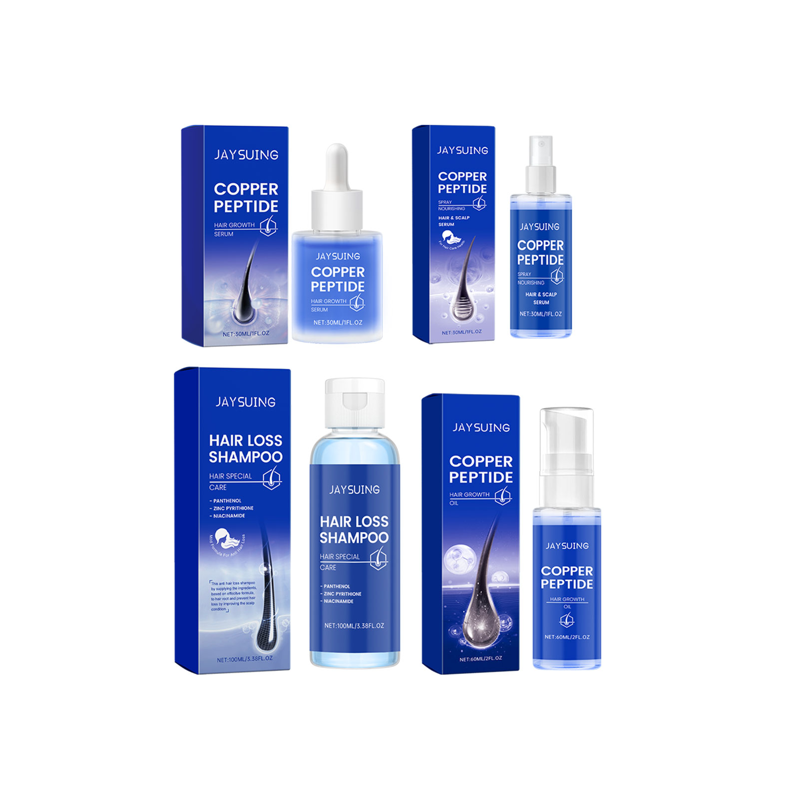 Copper Peptide Shampoo Hair Gr - Hair Growth Serum Oil recension och pris