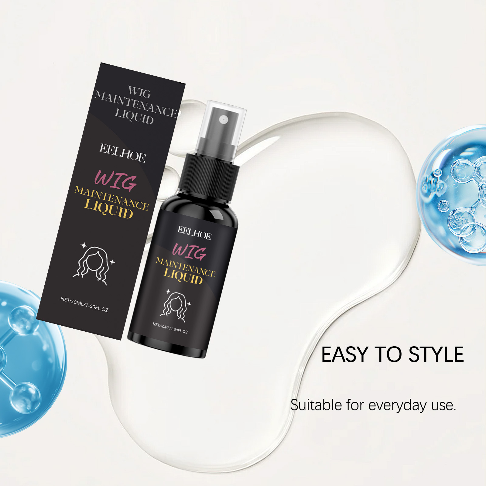 Eelhoe Coconut Wig Fluffy Spra - Hair Care For Curly Dry Hair recension och pris