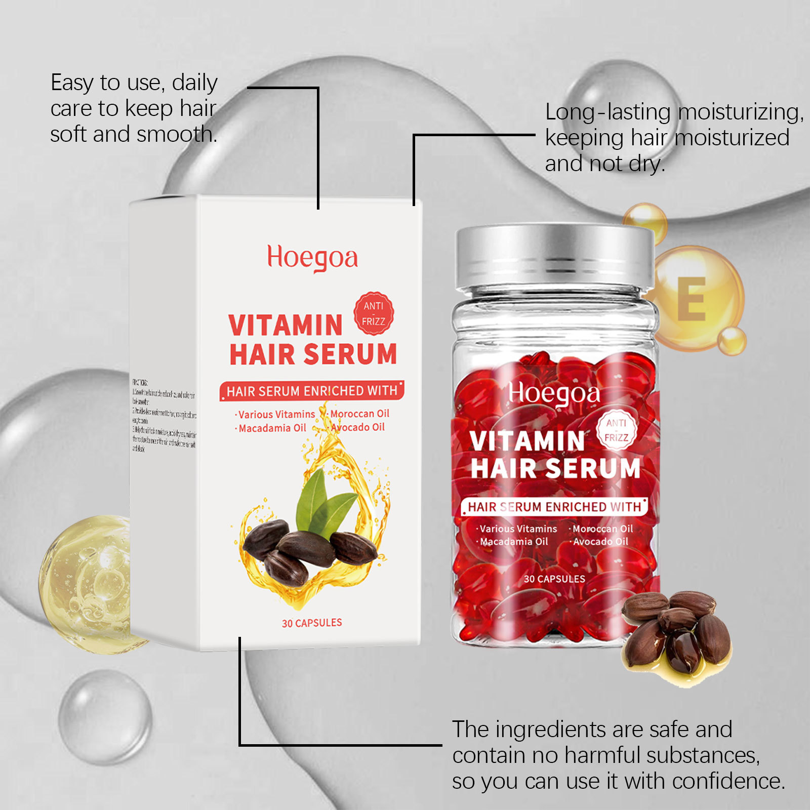 Vitamin Hair Care Serum Capsul - Hair Growth Serum Oil recension och pris
